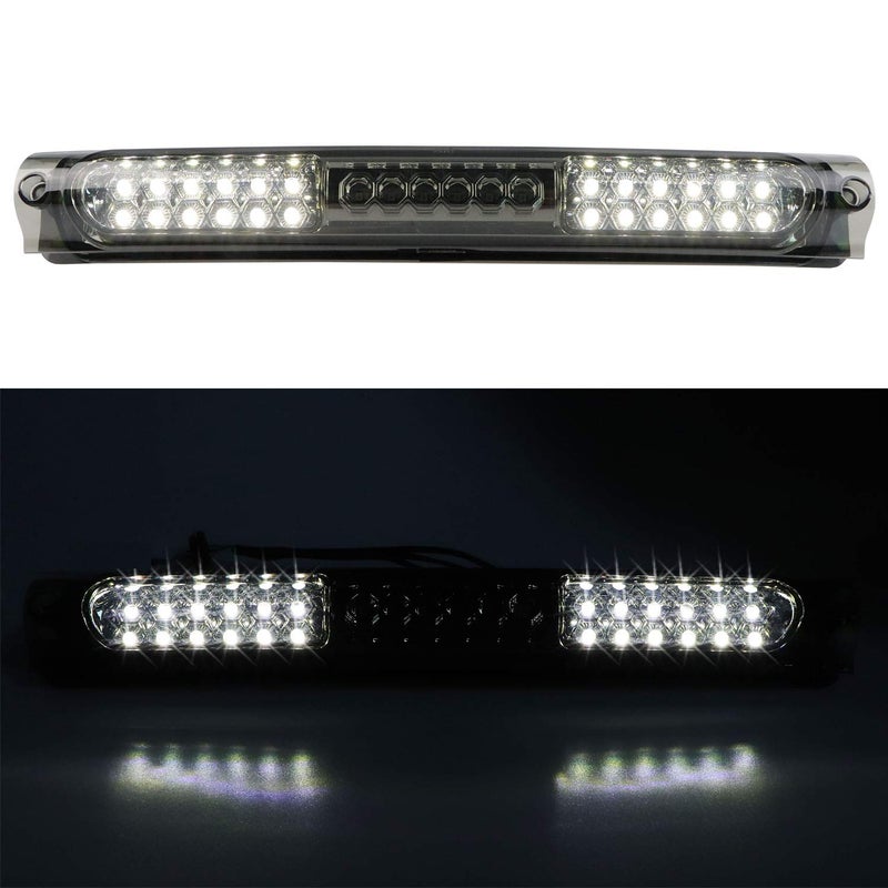 Tresound for 1997-2003 Ford F150 2004 F-150 Heritage LED Bar 3rd Third Tail Brake Light Rear Cargo Lamp High Mount Stop light (Chrome Housing Smoked Lens) - Image 2